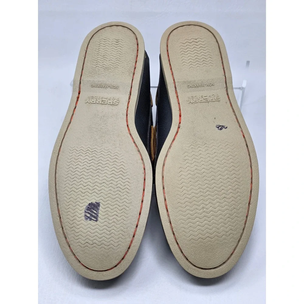 Sperry Top-Sider Mens Size 9.5M Original Boat Shoes Navy Blue Leather STS10458